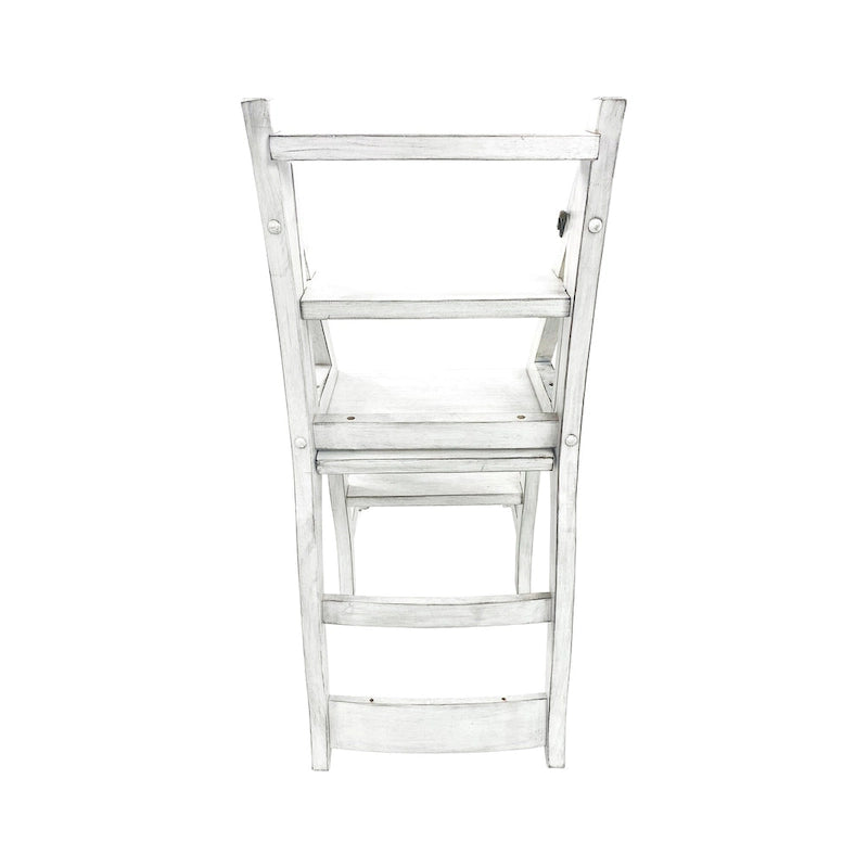 Folding Library Chair - Antique White