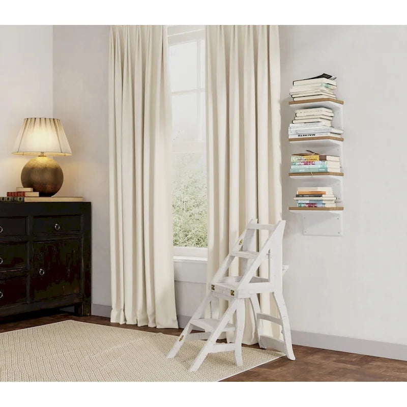 Folding Library Chair - Antique White