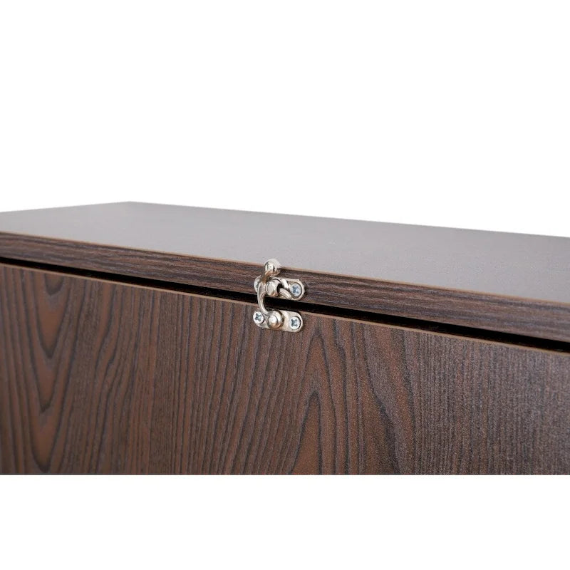 Ścienny składany biurko na laptopa z półkami