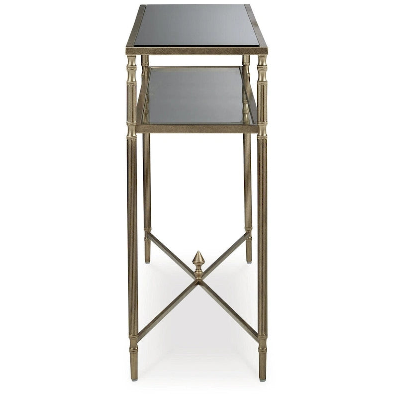 Mesa de sofá en oro envejecido