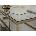 Mesa de sofá en oro envejecido