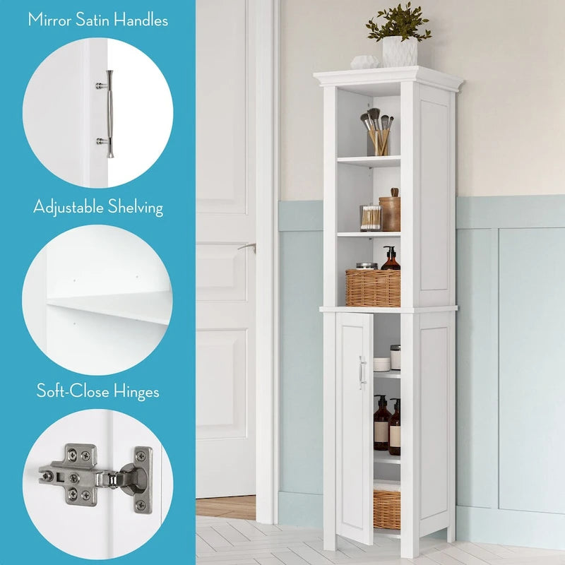 Armoire de salle de bain haute à porte simple