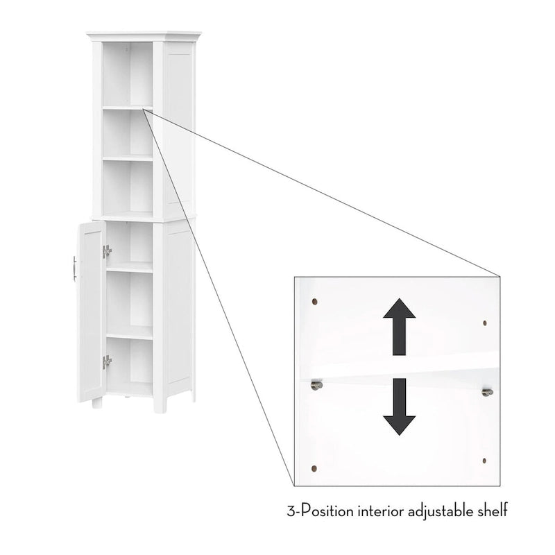 Armoire de salle de bain haute à porte simple
