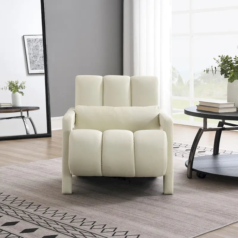 28H Moderner Polster-Akzentstuhl mit Kissen  