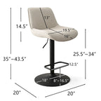 Höhenverstellbarer Drehbarer Barhocker mit Vinylsitz (2er-Pack)  
