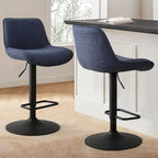 Höhenverstellbarer Drehbarer Barhocker mit Vinylsitz (2er-Pack)  