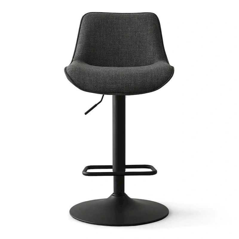 Höhenverstellbarer Drehbarer Barhocker mit Vinylsitz (2er-Pack)  